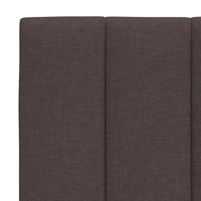Letto con Materasso Hanko Marrone Scuro 160x200cm Tessuto