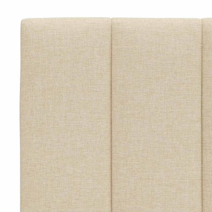 Letto con Materasso Hanko Crema 160x200 cm in Tessuto