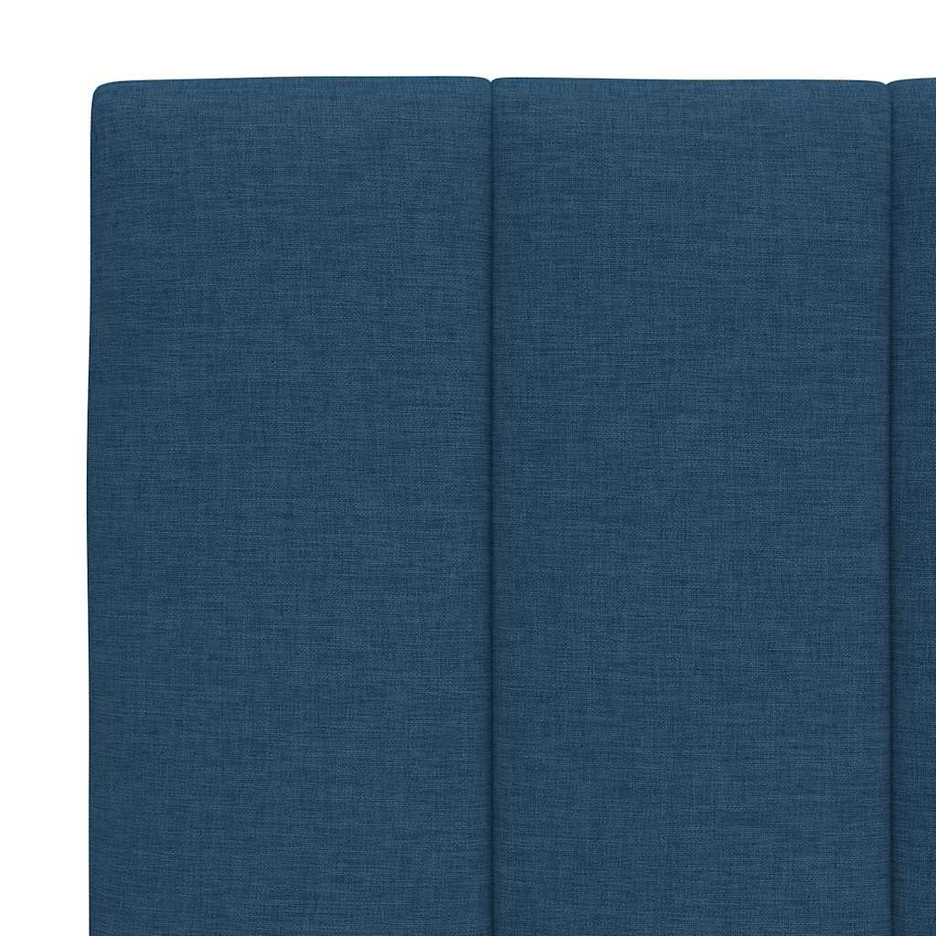 Letto con Materasso Hanko Blu 160x200 cm in Tessuto