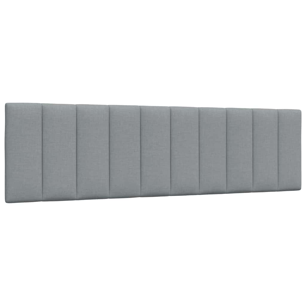 Letto con Materasso Grigio Chiaro180x200 cm Tessuto