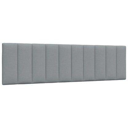 Letto con Materasso Grigio Chiaro180x200 cm Tessuto