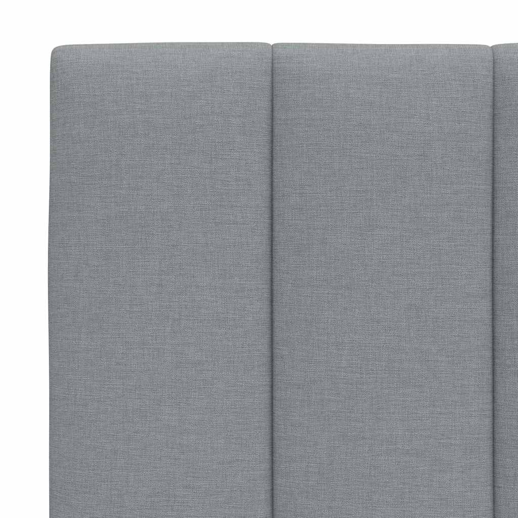 Letto con Materasso Hanko Grigio Chiaro180x200 cm Tessuto