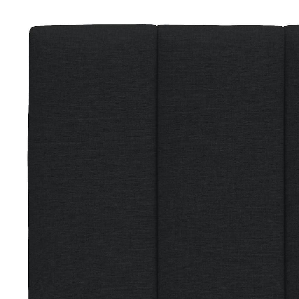 Letto con Materasso Hanko Nero 180x200 cm in Tessuto