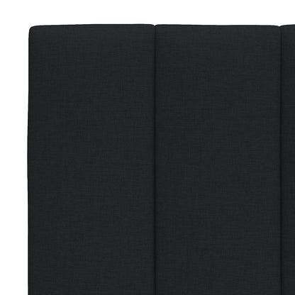 Letto con Materasso Hanko Nero 180x200 cm in Tessuto