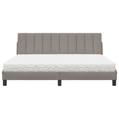 Letto con Materasso Hanko Tortora 180x200 cm in Tessuto | homemem39
