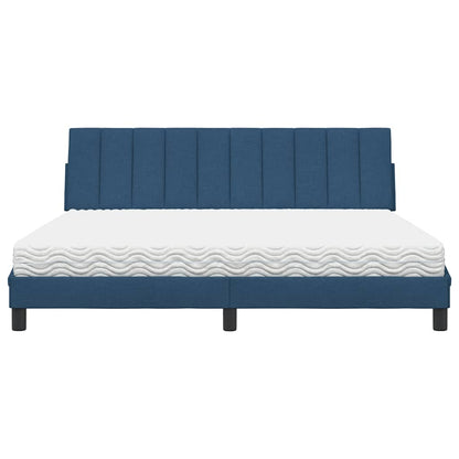 Letto con Materasso Hanko Blu 180x200 cm in Tessuto | homemem39