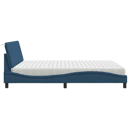 Letto con Materasso Hanko Blu 180x200 cm in Tessuto | homemem39