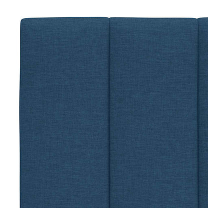 Letto con Materasso Hanko Blu 180x200 cm in Tessuto