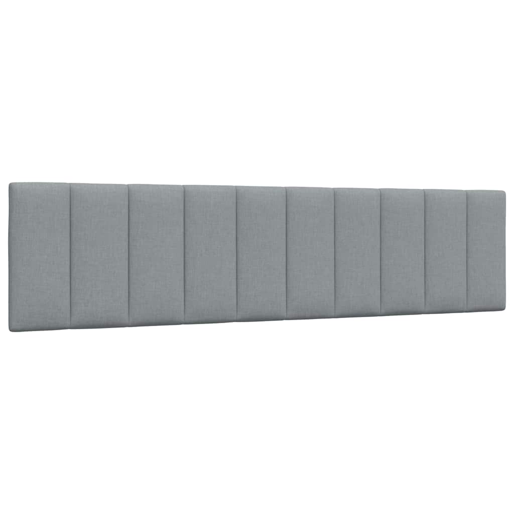 Letto con Materasso Hanko Grigio Chiaro 200x200 cm in Tessuto