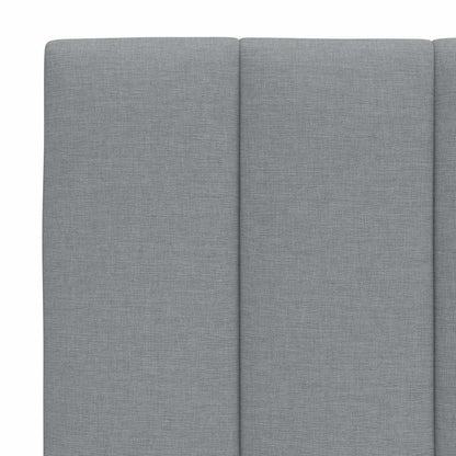 Letto con Materasso Hanko Grigio Chiaro 200x200 cm in Tessuto