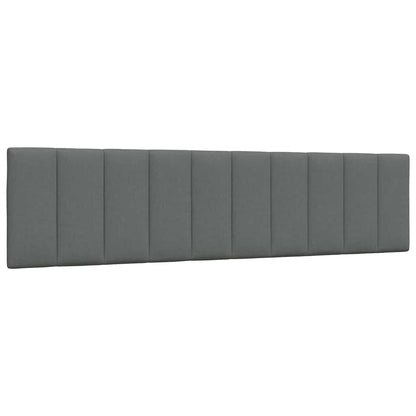 Letto con Materasso Hanko Grigio Scuro 200x200 cm in Tessuto