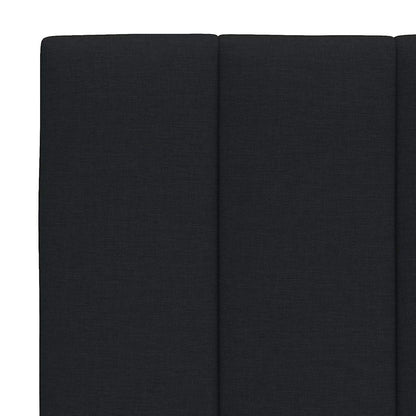 Letto con Materasso Hanko Nero 200x200 cm in Tessuto