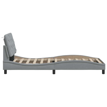 Giroletto senza Materasso Grigio Chiaro 90x190 cm Tessuto - homemem39