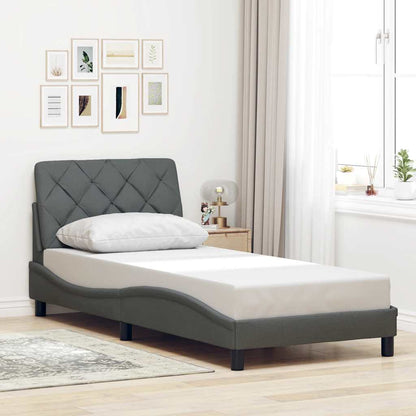Giroletto senza Materasso Grigio Scuro 90x190 cm Tessuto - homemem39