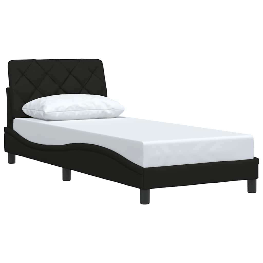 Giroletto senza Materasso Nero 90x190 cm in Tessuto | homemem39