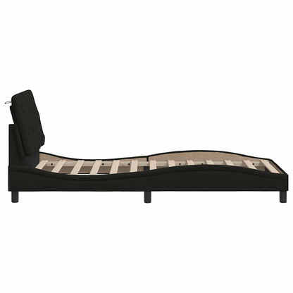 Giroletto senza Materasso Nero 90x190 cm in Tessuto | homemem39