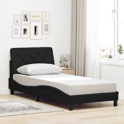 Giroletto senza Materasso Nero 90x190 cm in Tessuto | homemem39