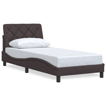 Giroletto senza Materasso Marrone Scuro 90x190 cm Tessuto | homemem39
