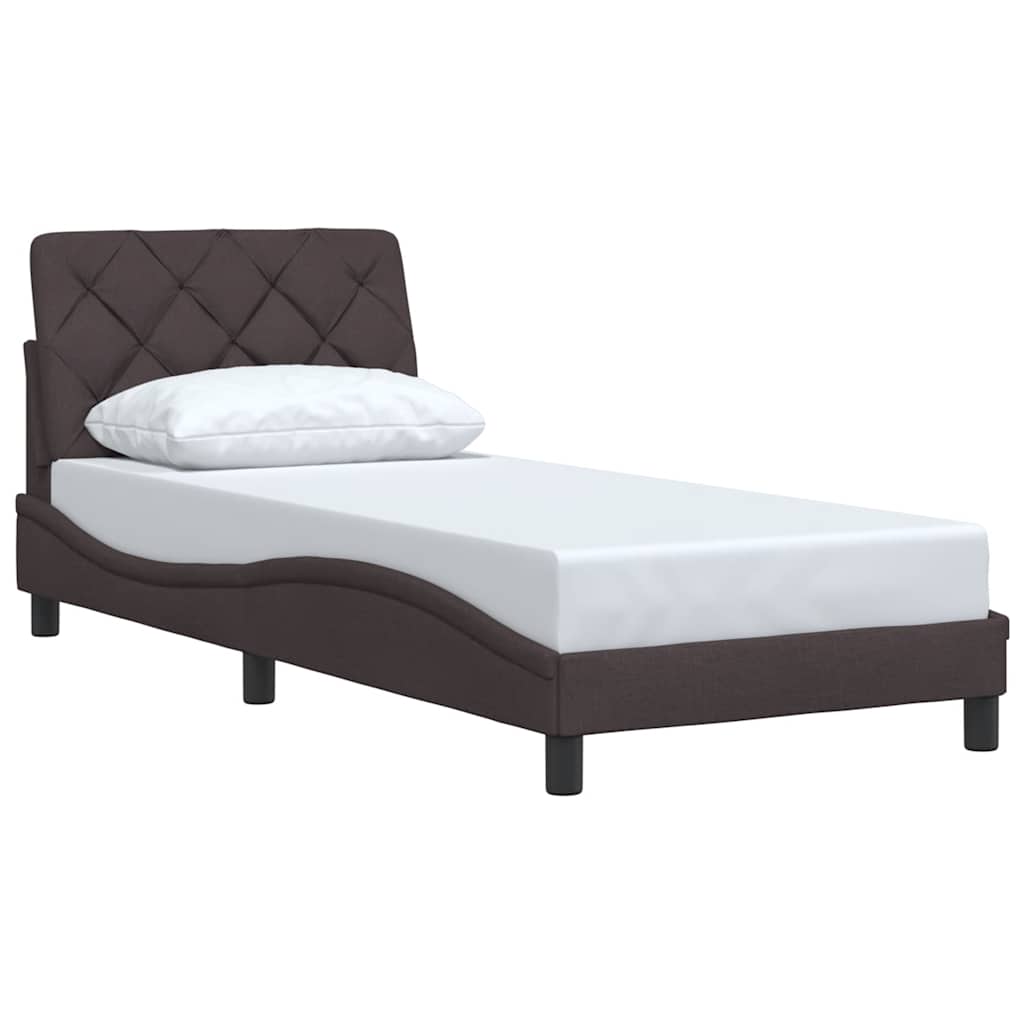 Giroletto senza Materasso Marrone Scuro 90x190 cm Tessuto | homemem39