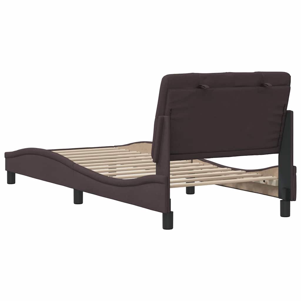 Giroletto senza Materasso Marrone Scuro 90x190 cm Tessuto | homemem39