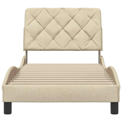 Giroletto senza Materasso Crema 90x190 cm in Tessuto - homemem39