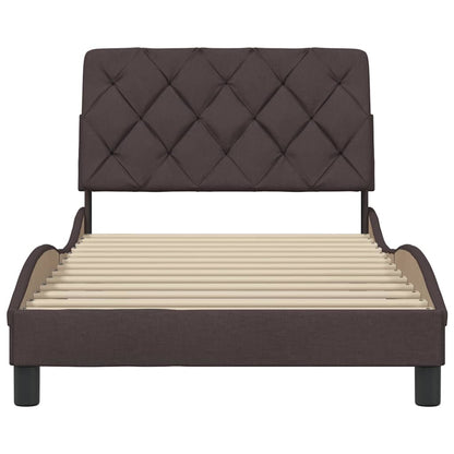 Giroletto senza Materasso Marrone Scuro 100x200 cm Tessuto - homemem39