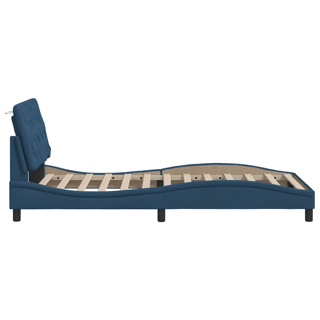 Giroletto senza Materasso Blu 100x200 cm in Tessuto | homemem39