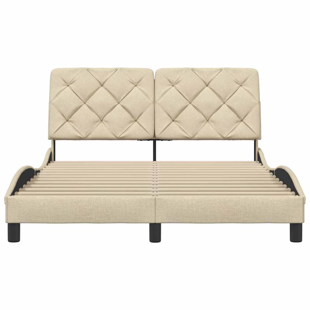 Giroletto senza Materasso Crema 140x200 cm in Tessuto - homemem39