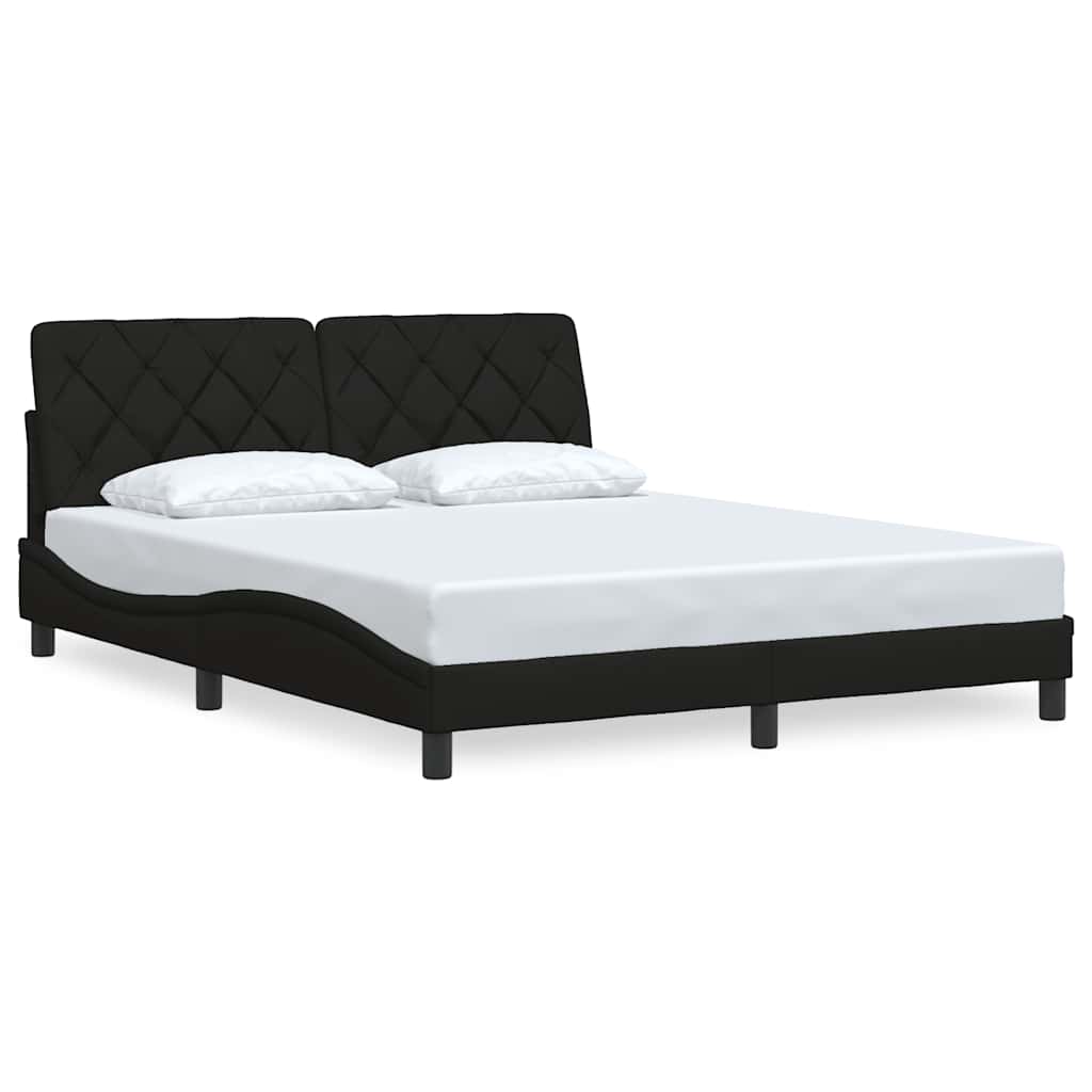 Giroletto senza Materasso Nero 160x200 cm in Tessuto | homemem39
