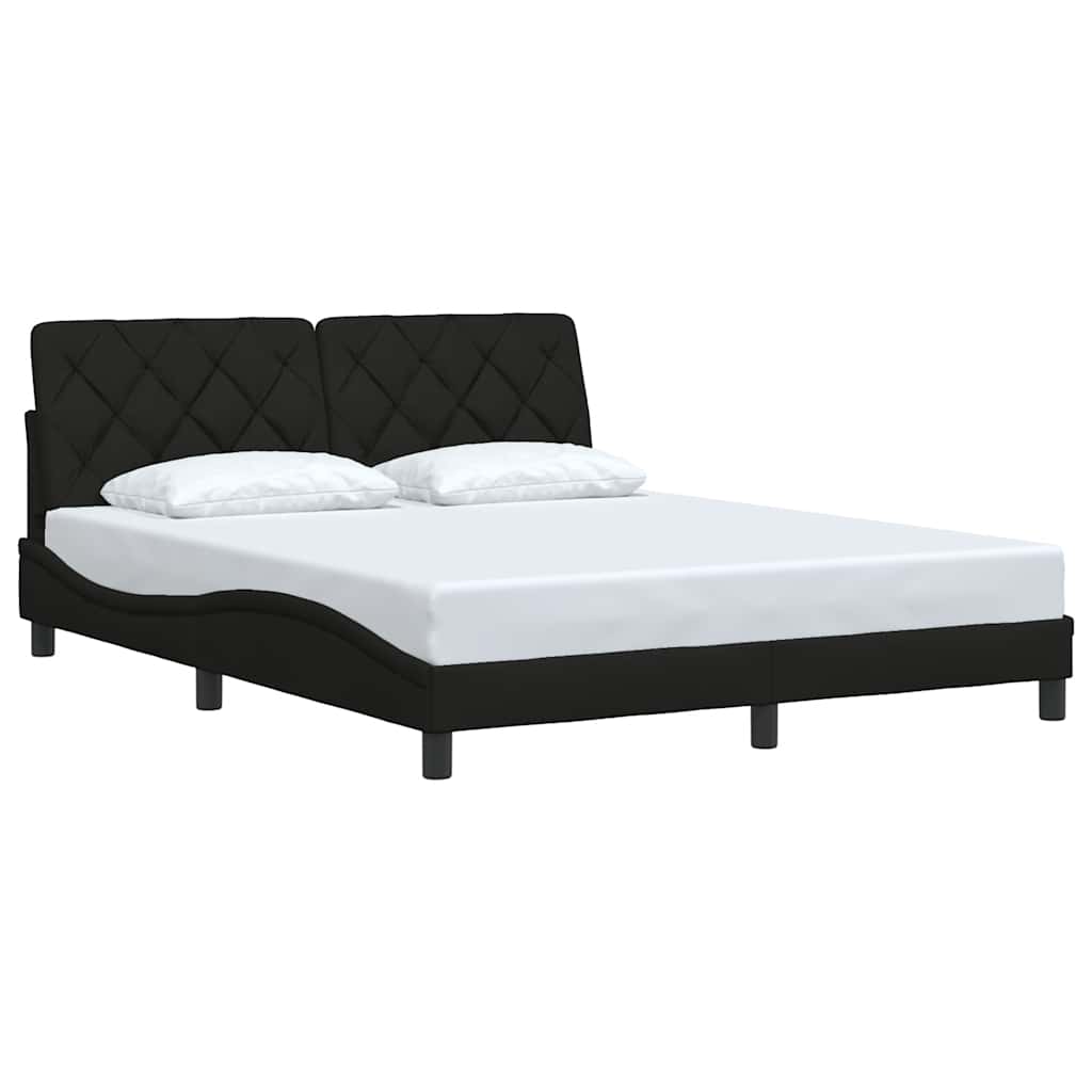 Giroletto senza Materasso Nero 160x200 cm in Tessuto | homemem39