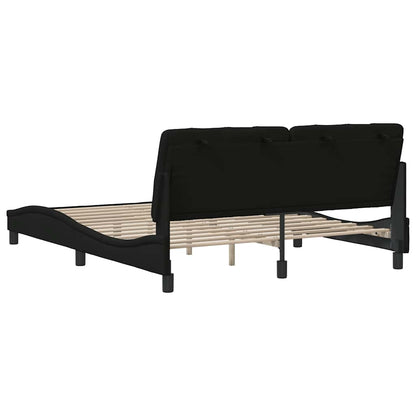Giroletto senza Materasso Nero 160x200 cm in Tessuto | homemem39