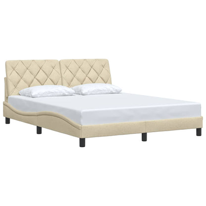 Giroletto senza Materasso Crema 160x200 cm in Tessuto