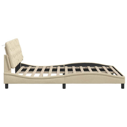 Giroletto senza Materasso Crema 160x200 cm in Tessuto | homemem39
