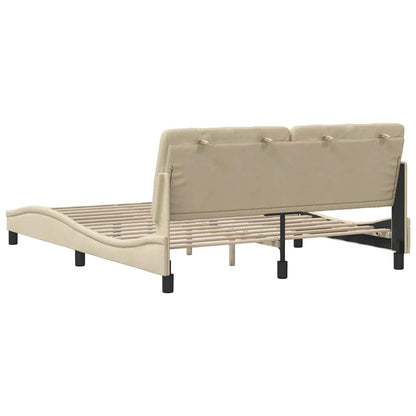 Giroletto senza Materasso Crema 160x200 cm in Tessuto | homemem39