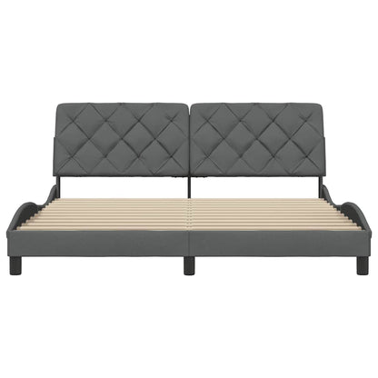 Giroletto senza Materasso Grigio Scuro 180x200 cm Tessuto - homemem39