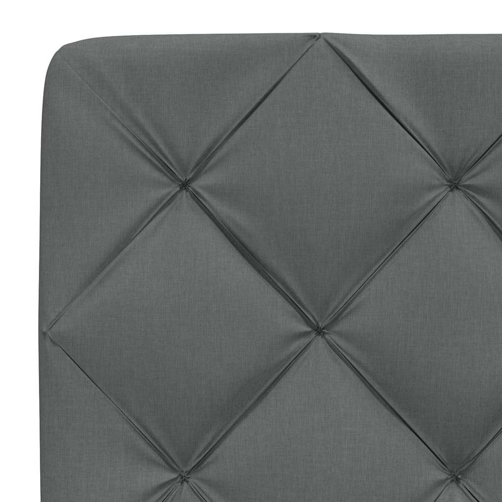 Giroletto con LED senza Materasso Grigio Scuro 90x190cm Tessuto