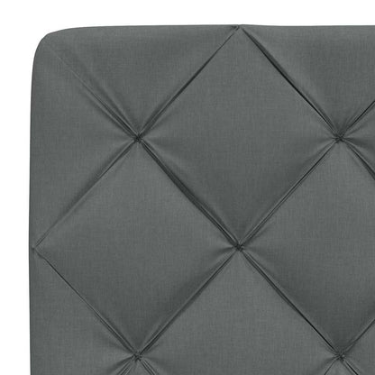 Giroletto con LED senza Materasso Grigio Scuro 90x190cm Tessuto