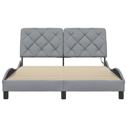 Giroletto con LED senza Materasso Grigio Chiaro 120x200 cm - homemem39