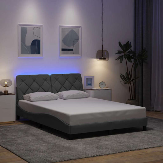 Giroletto con LED senza Materasso Grigio Chiaro 120x200 cm