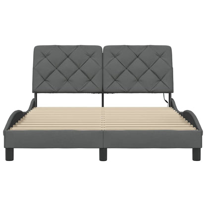 Giroletto con LED senza Materasso Grigio Scuro 120x200 cm - homemem39