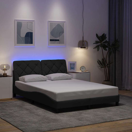 Giroletto con LED senza Materasso Grigio Scuro 120x200 cm