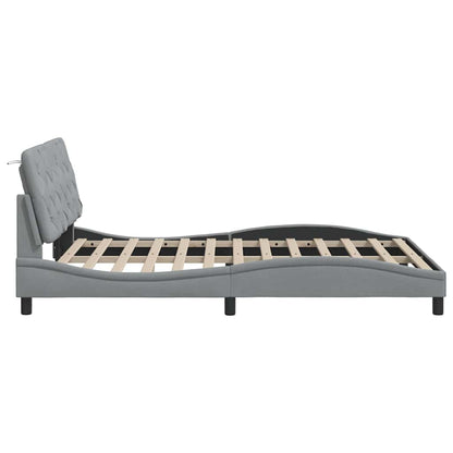 Giroletto con LED senza Materasso Grigio Chiaro 140x190 cm