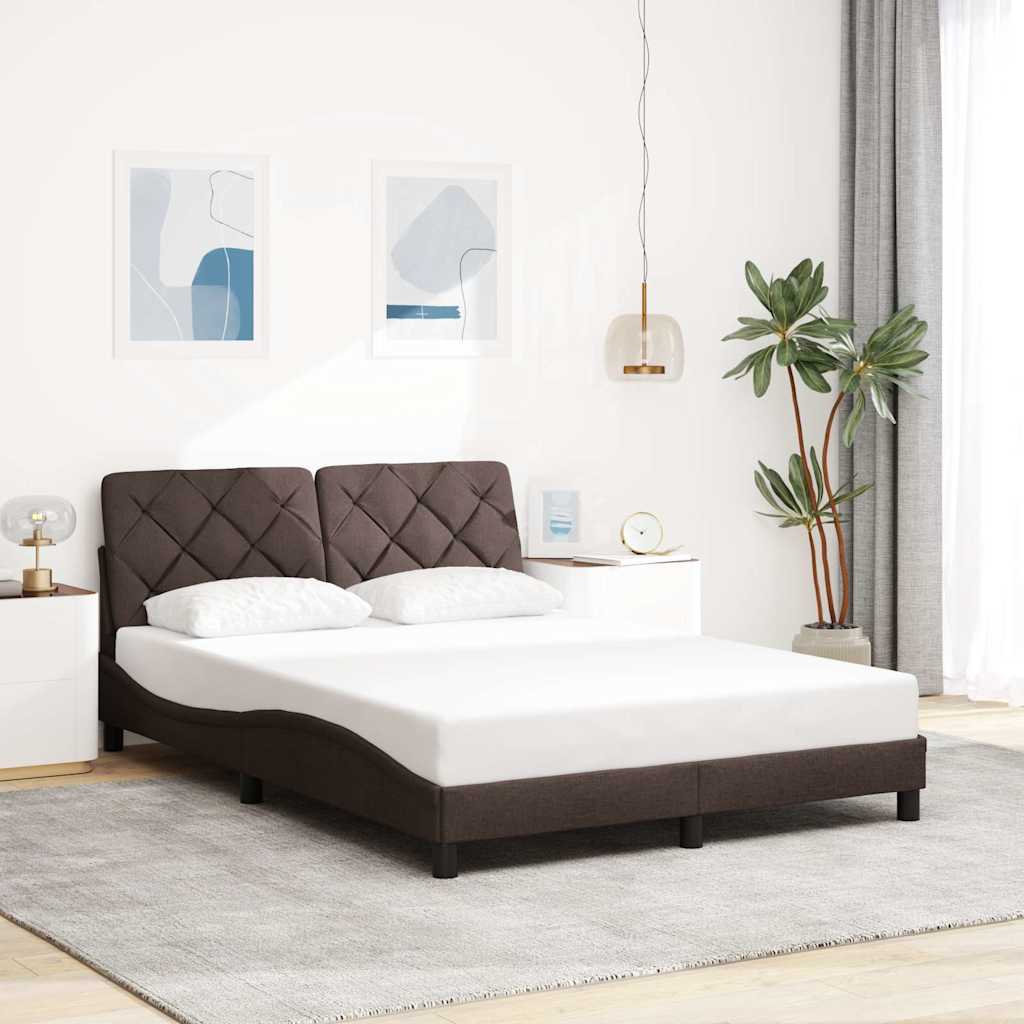 Giroletto con LED senza Materasso Marrone Scuro 140x190 cm | homemem39
