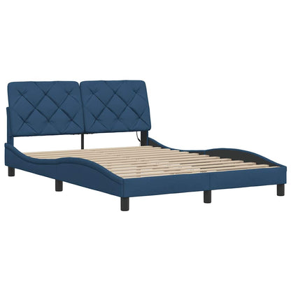 Giroletto con LED senza Materasso Blu 140x200 cm in Tessuto