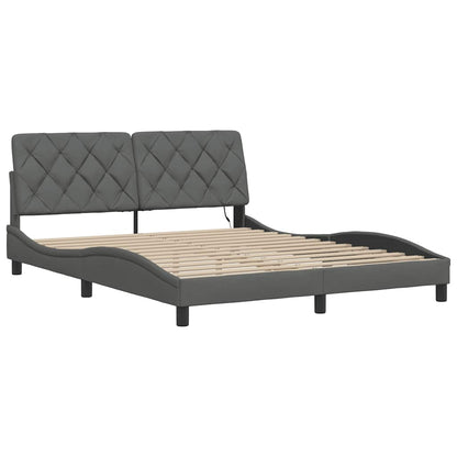 Giroletto con LED senza Materasso 160x200 cm Tessuto - homemem39