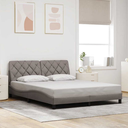 Giroletto con LED senza Materasso Tortora 160x200 cm in Tessuto