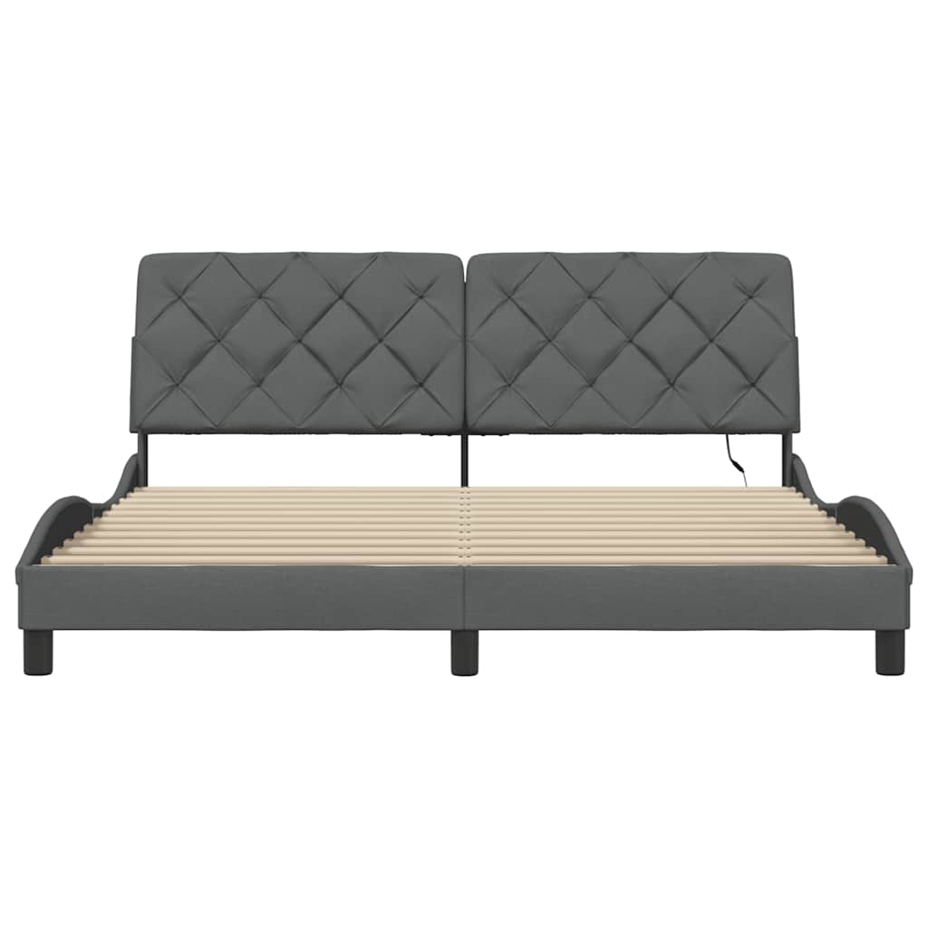 Giroletto con LED senza Materasso 180x200 cm Tessuto - homemem39