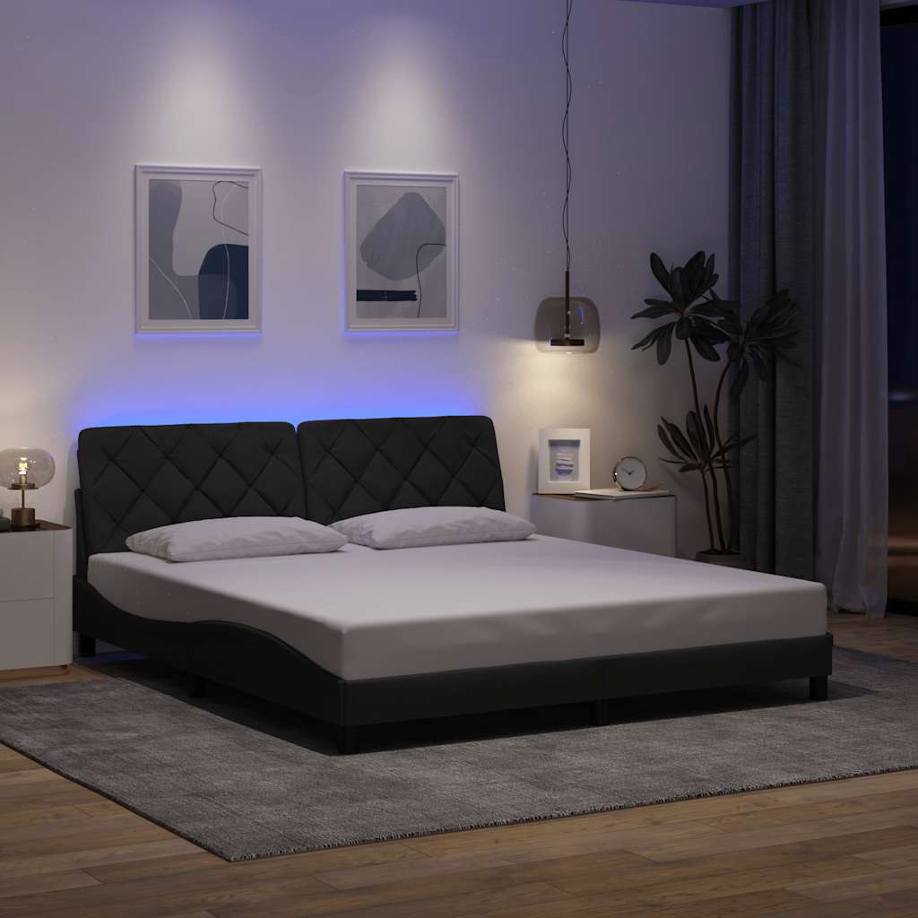 Giroletto con LED senza Materasso 180x200 cm Tessuto - homemem39