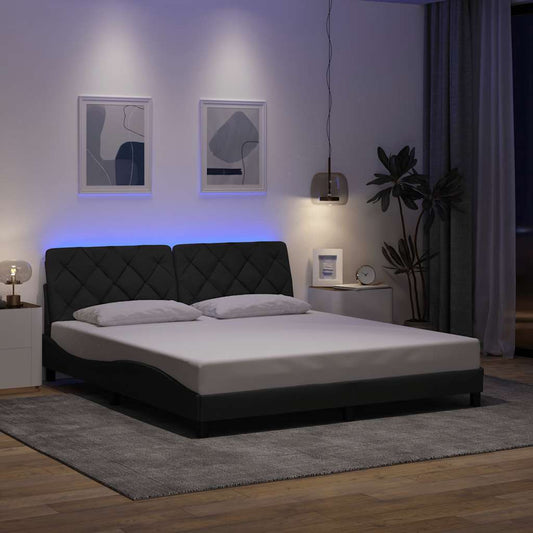 Giroletto con LED senza Materasso 180x200 cm Tessuto - homemem39