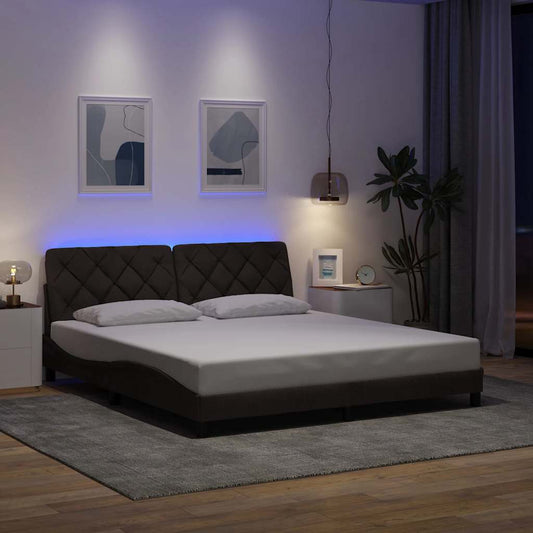 Giroletto con LED senza Materasso 180x200 cm Tessuto - homemem39